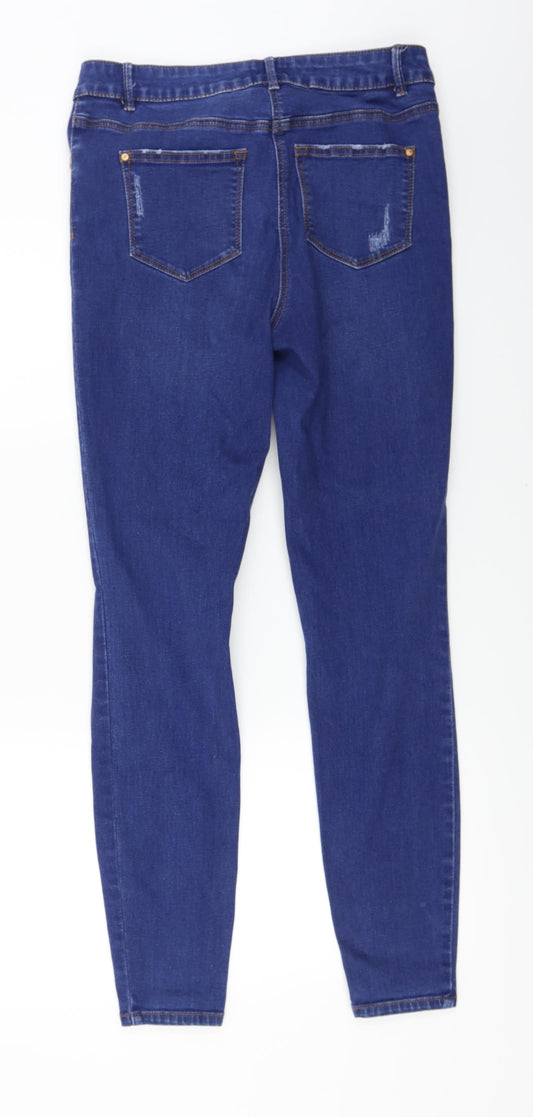 denim co Womens Blue Straight Jeans Size 14 L28 in