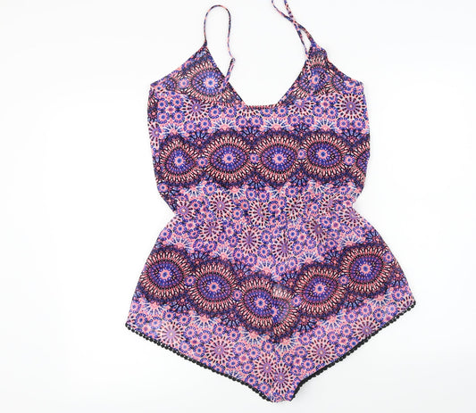 New Look  Womens Pink Floral  Jumpsuit One-Piece Size 8