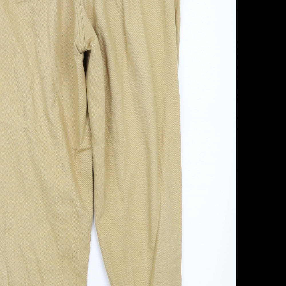 Denim & Co. Womens Beige Straight Jeans Size 14 L28 in