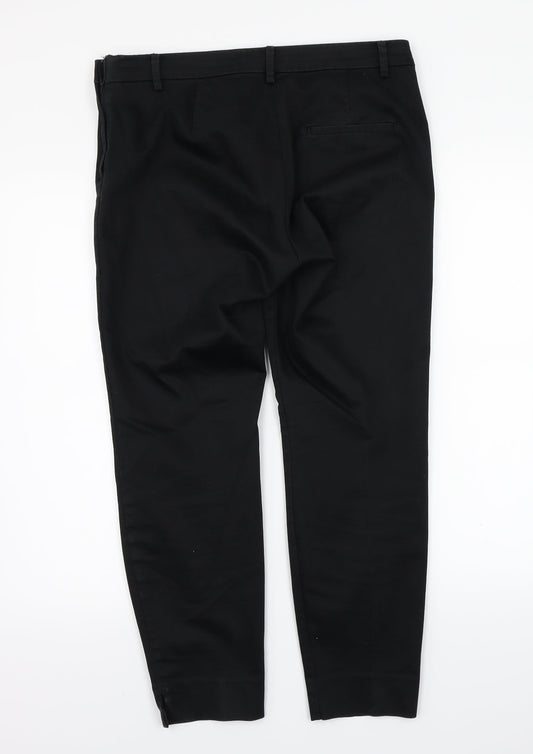 Womens UK Size 10 H&M Regular Fit Black Trousers