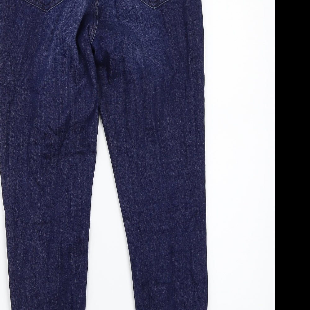 Womens UK Size Preworn Regular Fit Straight Blue Jeans