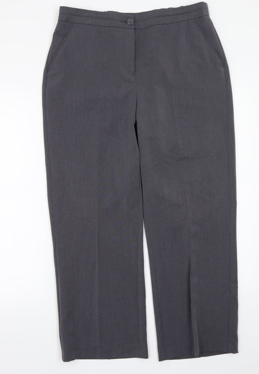 Womens UK Size 14 Maine Regular Fit Grey Trousers