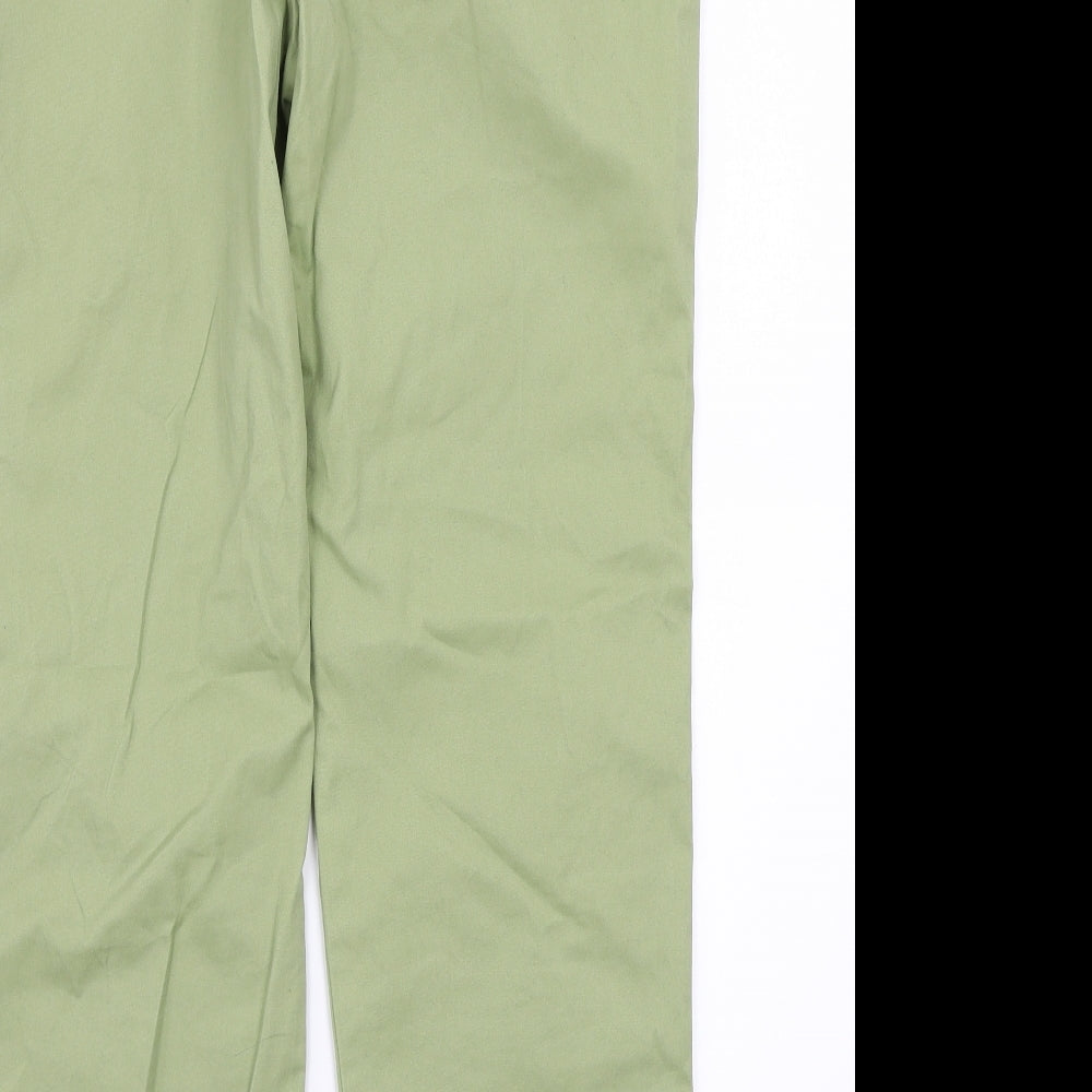 Womens UK Size 12 Papaya Regular Fit Green Trousers