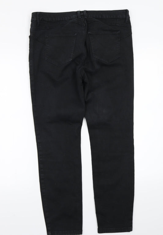NEXT Womens Black Straight Jeans L27 in