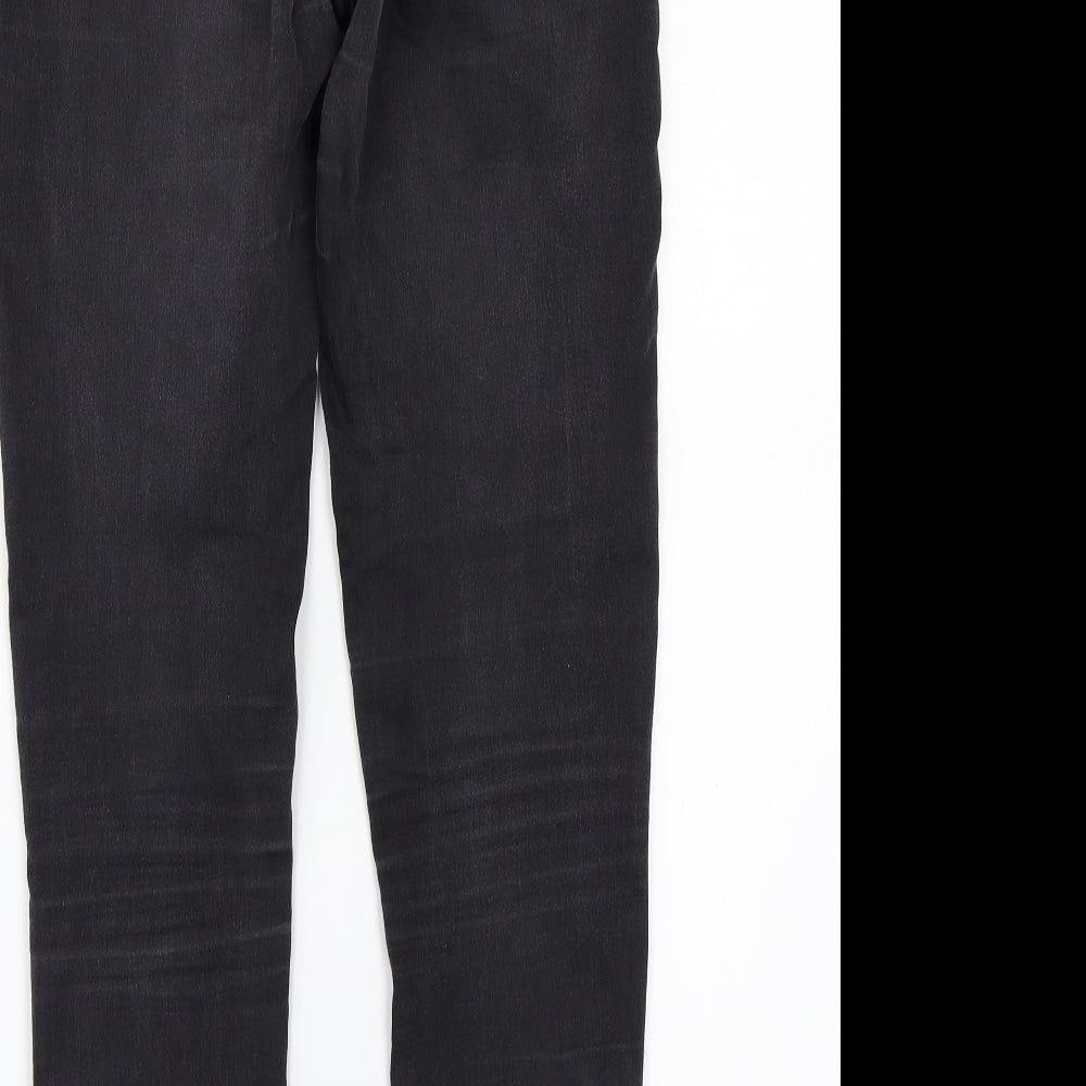 Missguided Womens Black Straight Jeans Size 10 L29 in