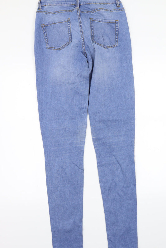 Denim & Co. Womens Blue Skinny Jeans Size 8 L31 in