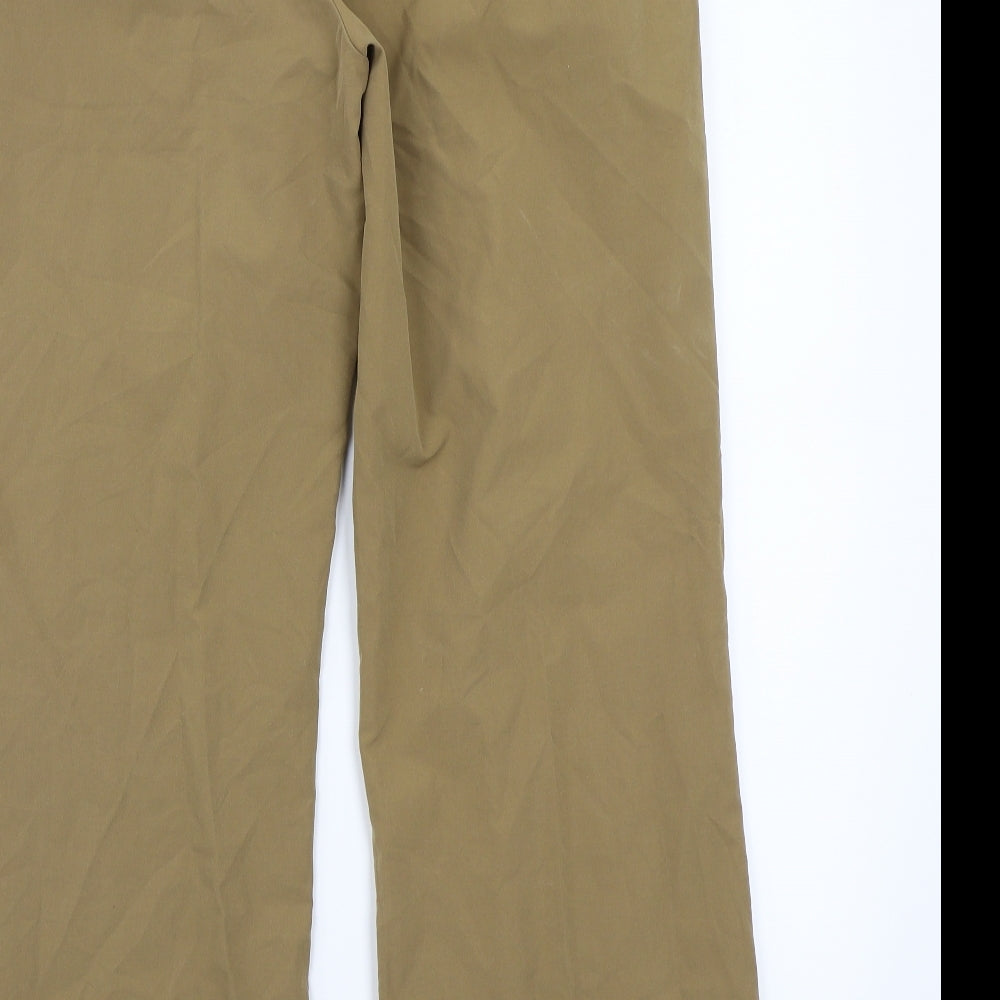 Womens UK Size L Preworn Regular Fit Brown Trousers