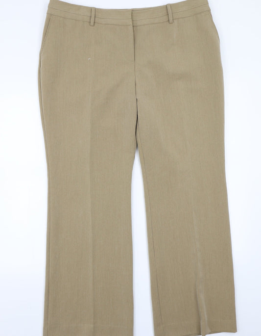 Womens UK Size 20 Epilogue Regular Fit Brown Trousers