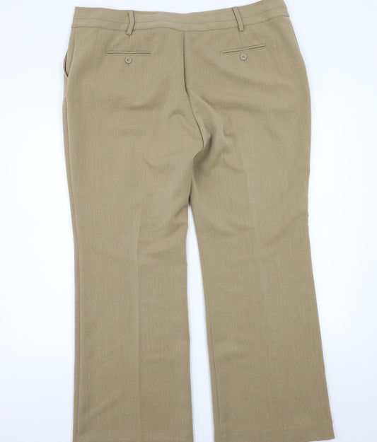 Womens UK Size 20 Epilogue Regular Fit Brown Trousers