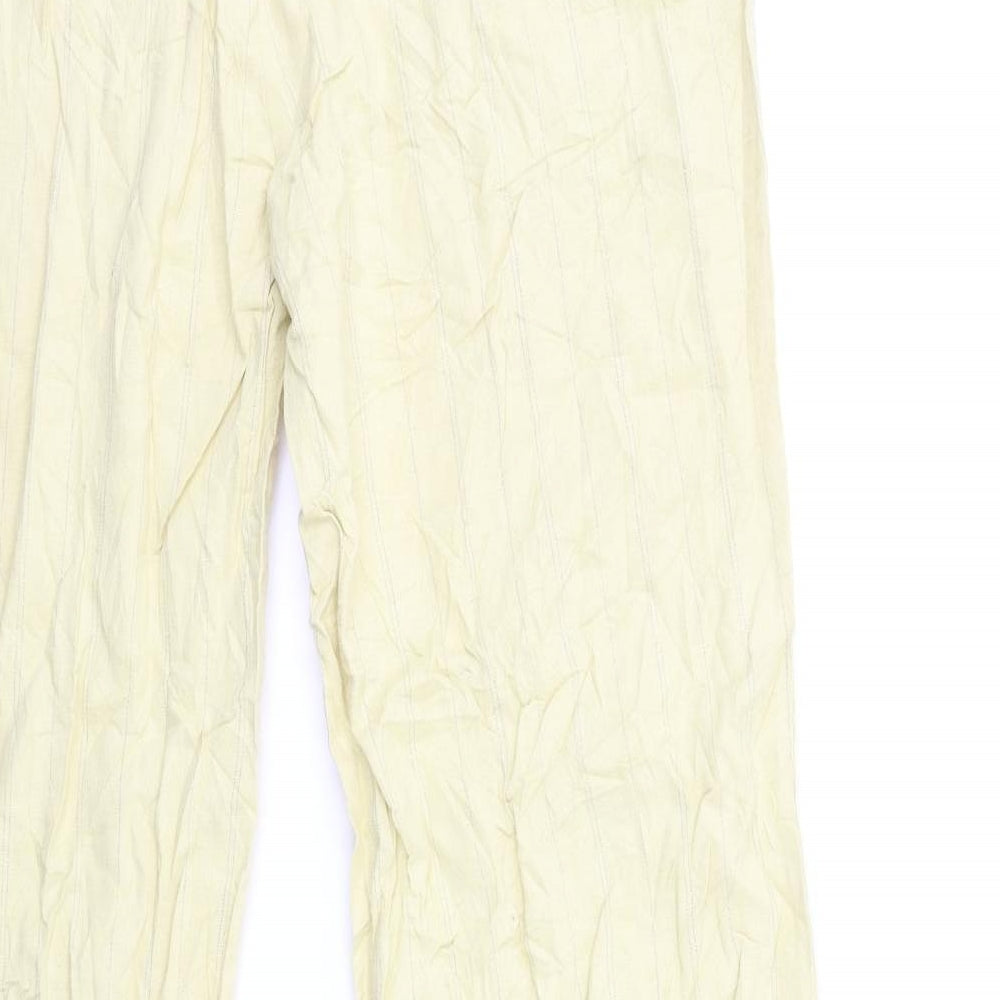 Womens UK Size L Villa Regular Fit Beige Trousers