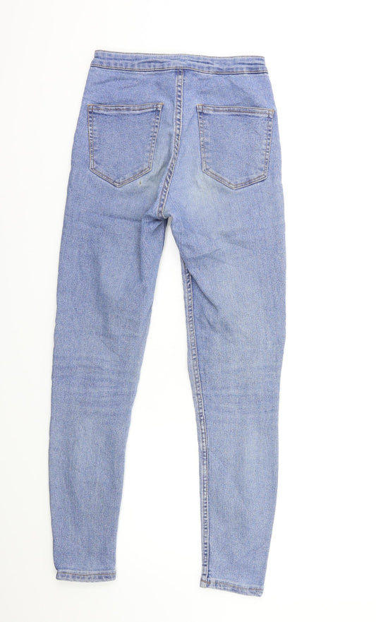 Bershka Womens Blue Denim Skinny Jeans Size 6 L27 in
