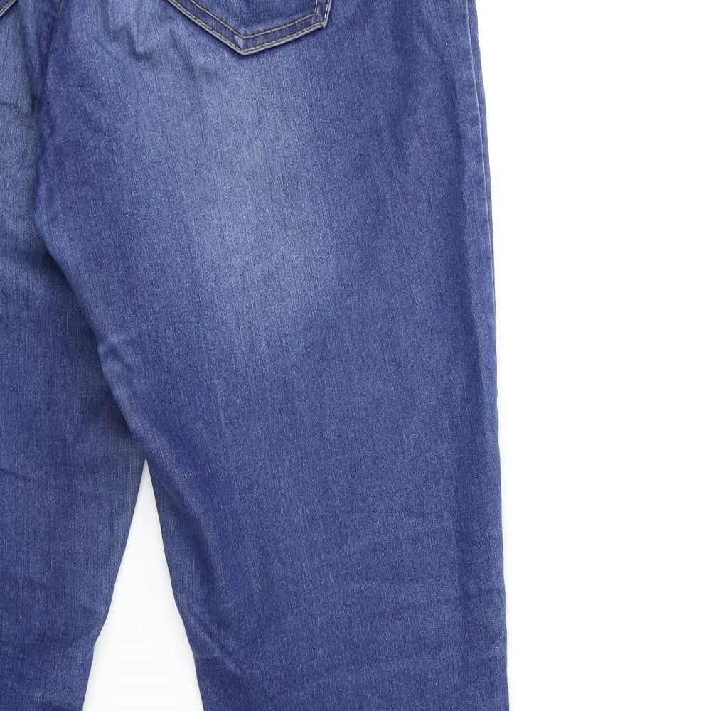 Denim & Co. Womens Blue Denim Skinny Jeans Size 12 L27 in