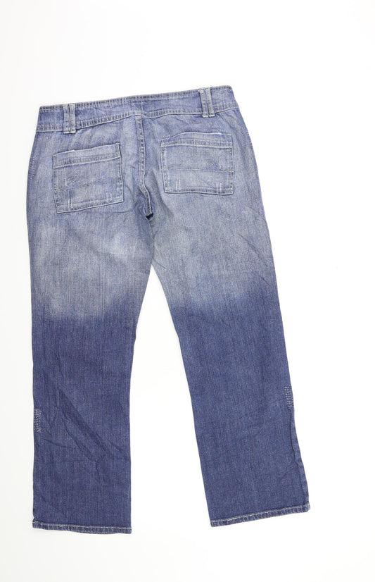 New Look Womens Black Denim Straight Jeans Size 32 in L28 in