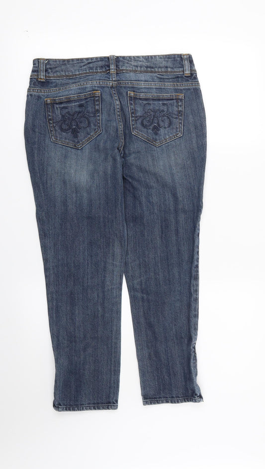 Womens UK Size 8 Preworn Regular Fit Skinny Blue Jeans