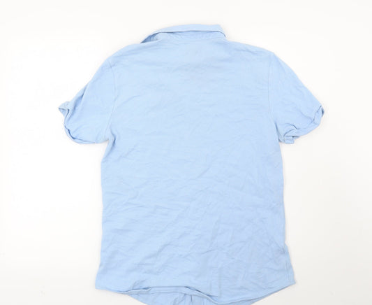 River Island Mens Blue Button-Up Size M