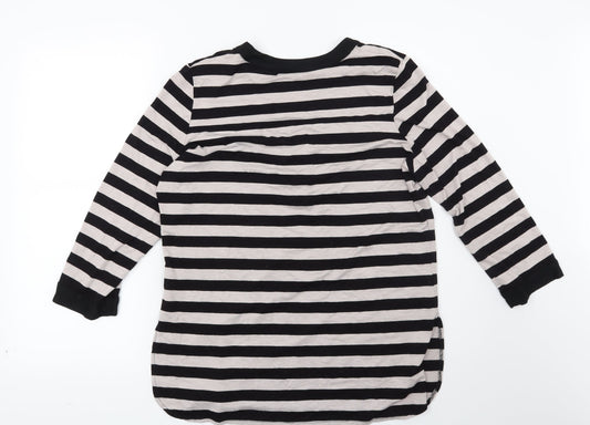 Wallis Womens Brown Striped Basic Blouse Size M