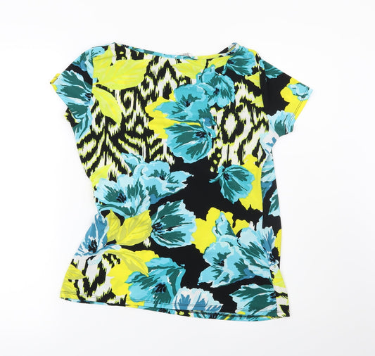 Debenhams Womens Yellow Floral Basic Blouse Size 12