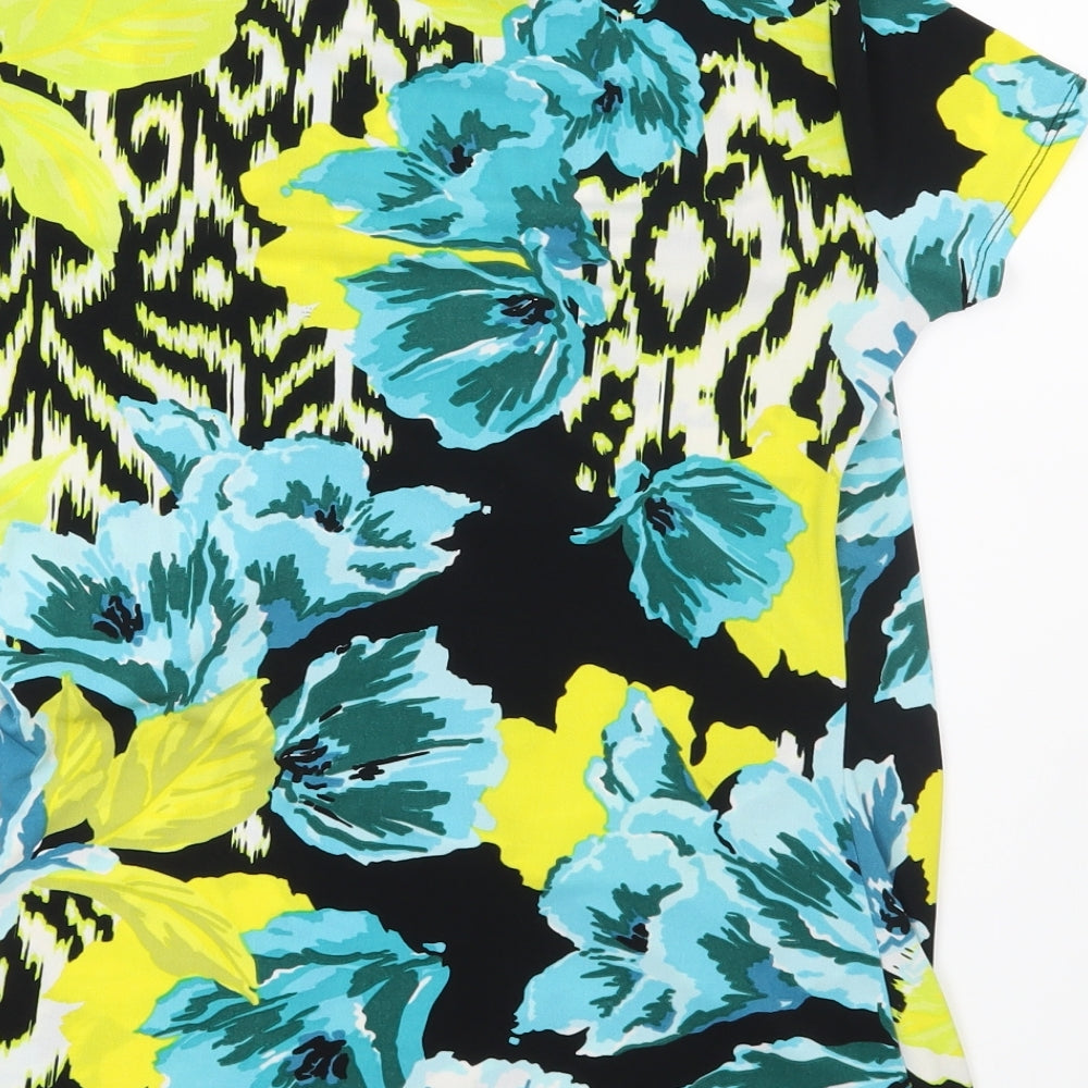 Debenhams Womens Yellow Floral Basic Blouse Size 12