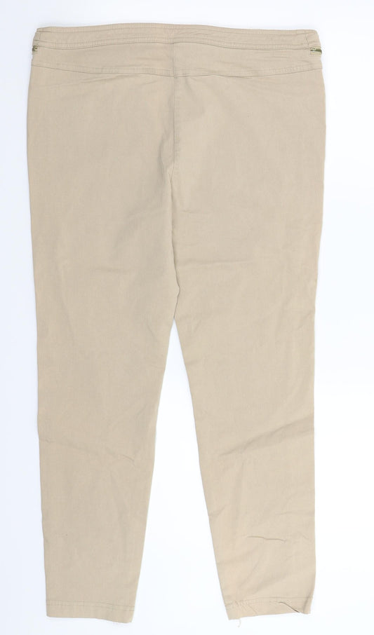 George Womens Beige Trousers Size 14 L24 in