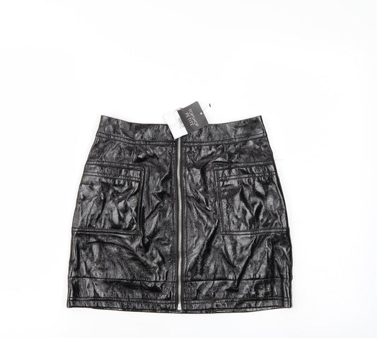 Top Shop Womens Black Mini Skirt Size 6