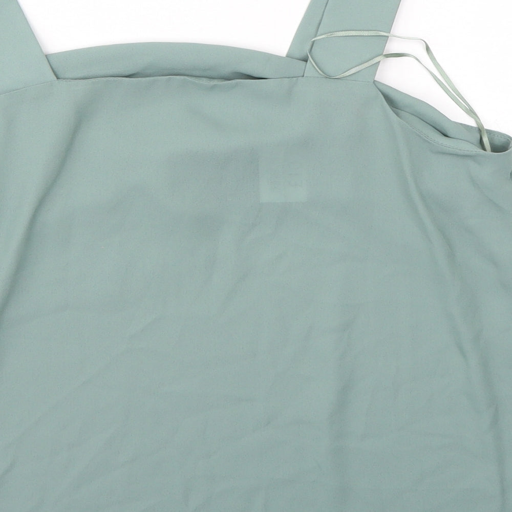Womens UK Size 14 Peacocks Green Basic Blouse