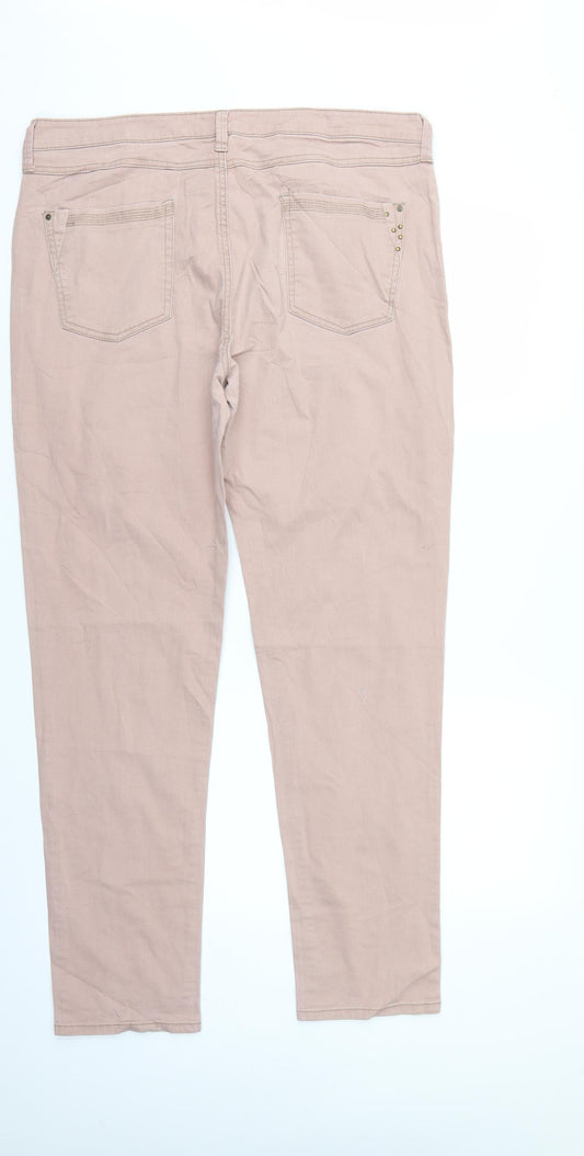 Yessica Womens Pink Denim Skinny Jeans Size 18 L30 in