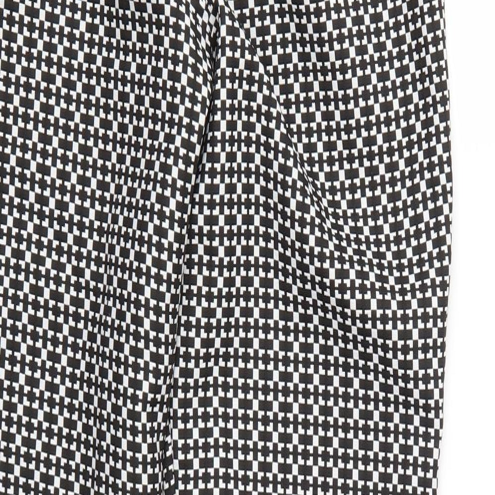 Miss Selfridge Womens Multicoloured Geometric Trousers Size 10 L25 in