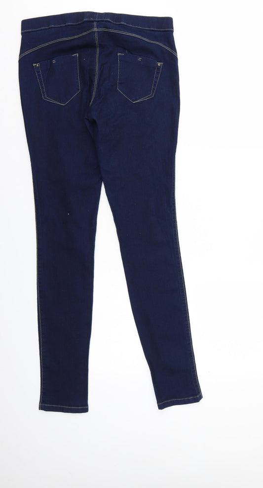 Denim & Co. Womens Blue Denim Jegging Jeans Size 10 L29 in