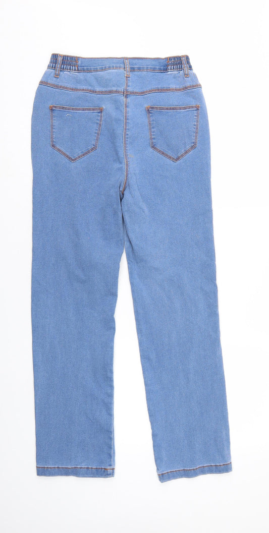 Bonmarché Womens Blue Denim Straight Jeans Size 10 L27 in