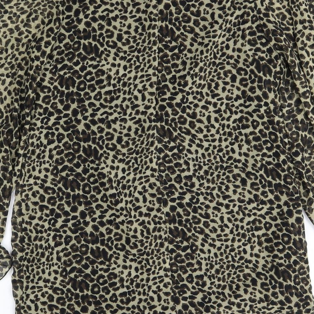 Miss Selfridge Womens Black Animal Print Trapeze & Swing Size 12