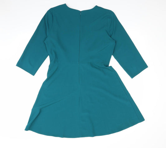 Papaya Womens Green Fit & Flare Size 14