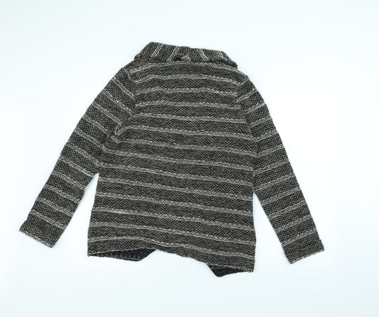 George Womens Brown Striped Jacket Coatigan Size 14