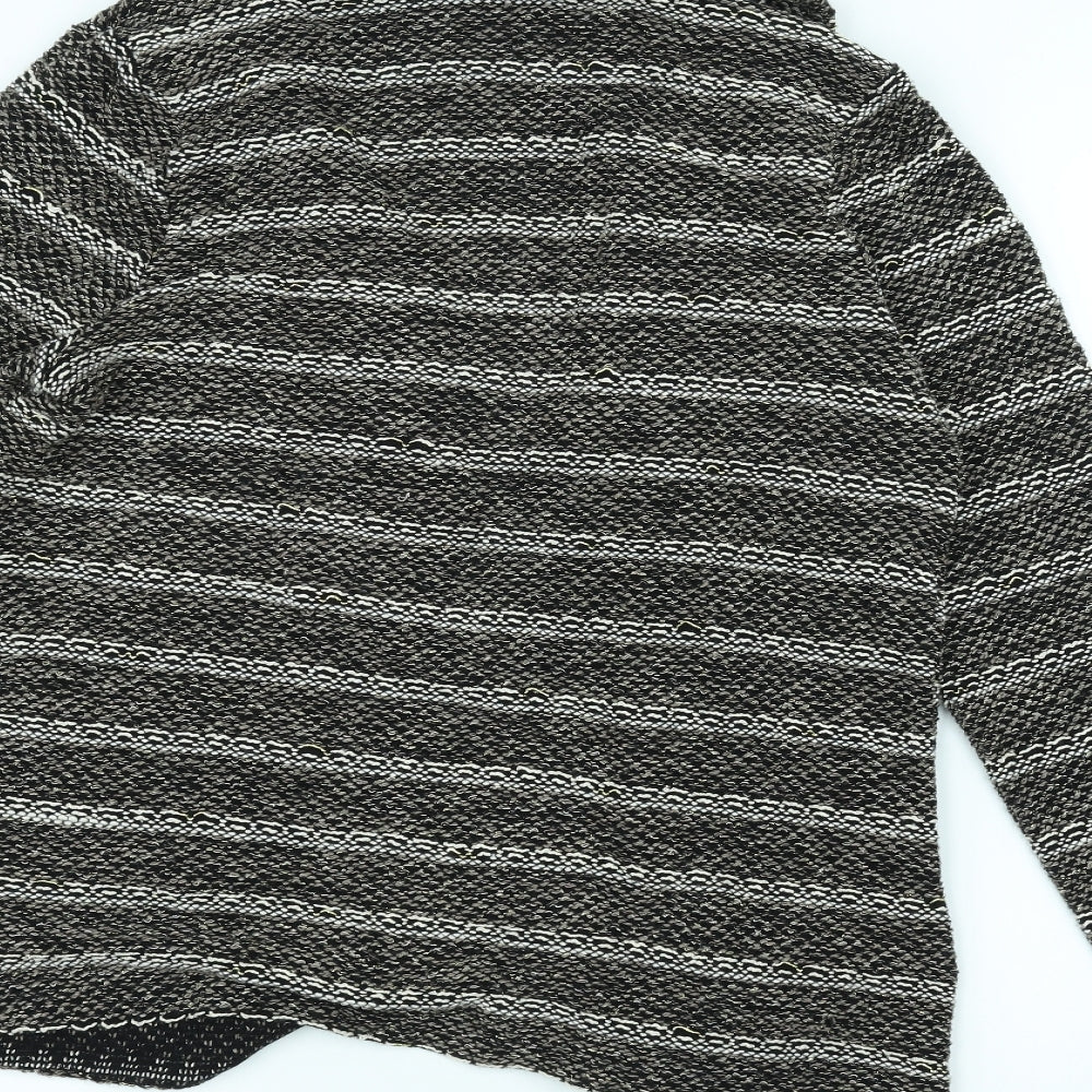 George Womens Brown Striped Jacket Coatigan Size 14