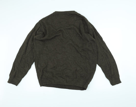 EWM Mens Brown Pullover Jumper Size M