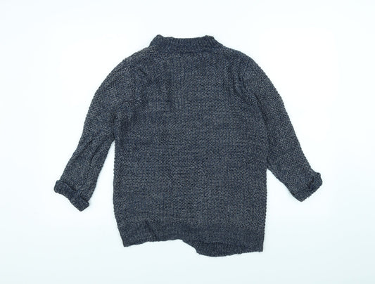 F&F Womens Blue Knit Jacket Coatigan Size 12