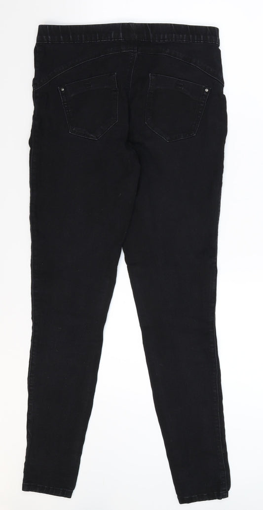 Denim Co Womens Black Denim Jegging Jeans Size 6 L28 in