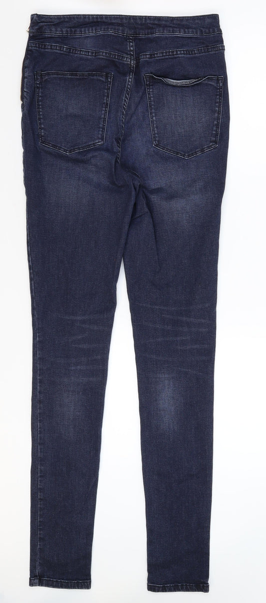 Very Womens Blue Denim Skinny Jeans Size 12 L32 in