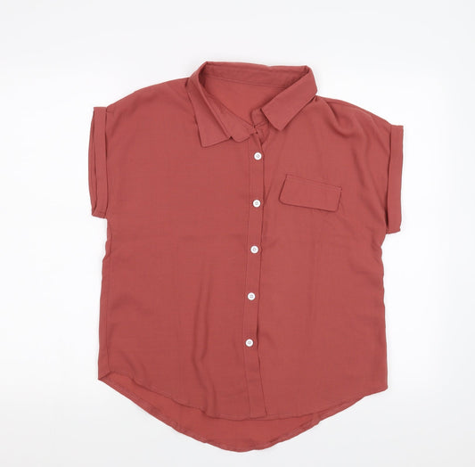 SHEIN Womens Pink Basic Blouse Size M