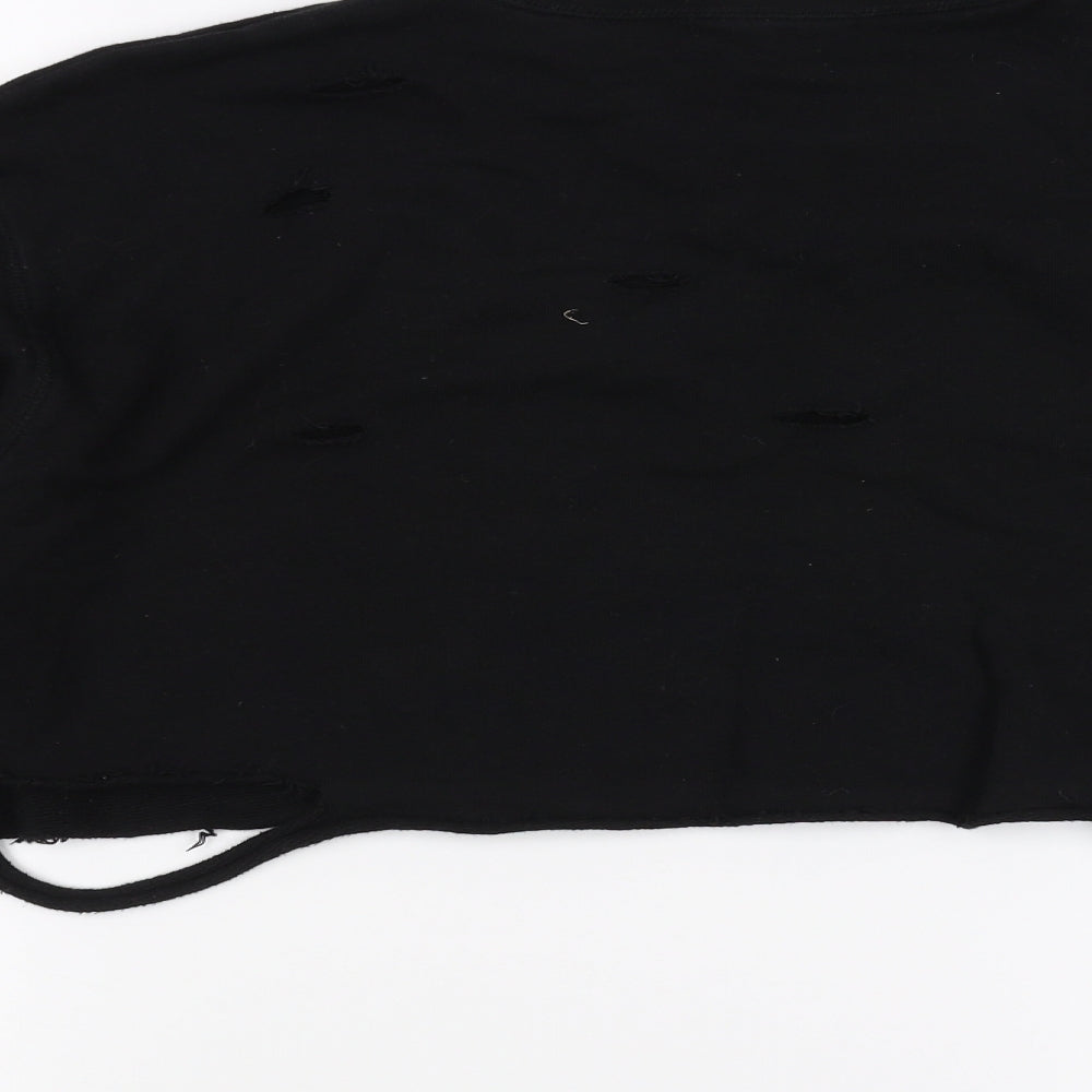 Womens UK Size M FOREVER 21 Black Pullover Sweatshirt