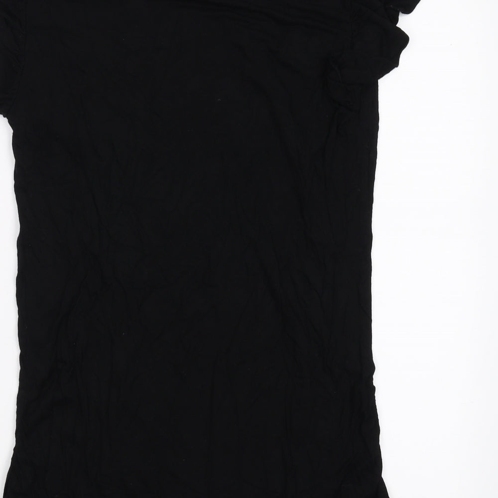 Womens UK Size L Yessica Black Basic Blouse