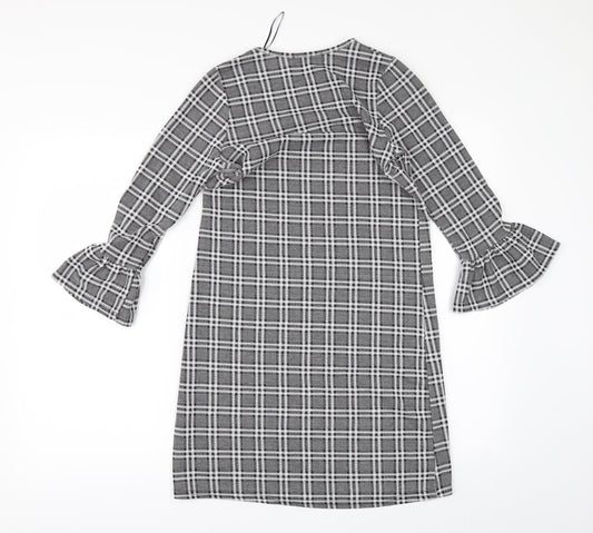 Quiz Womens Black Check Mini Size 6