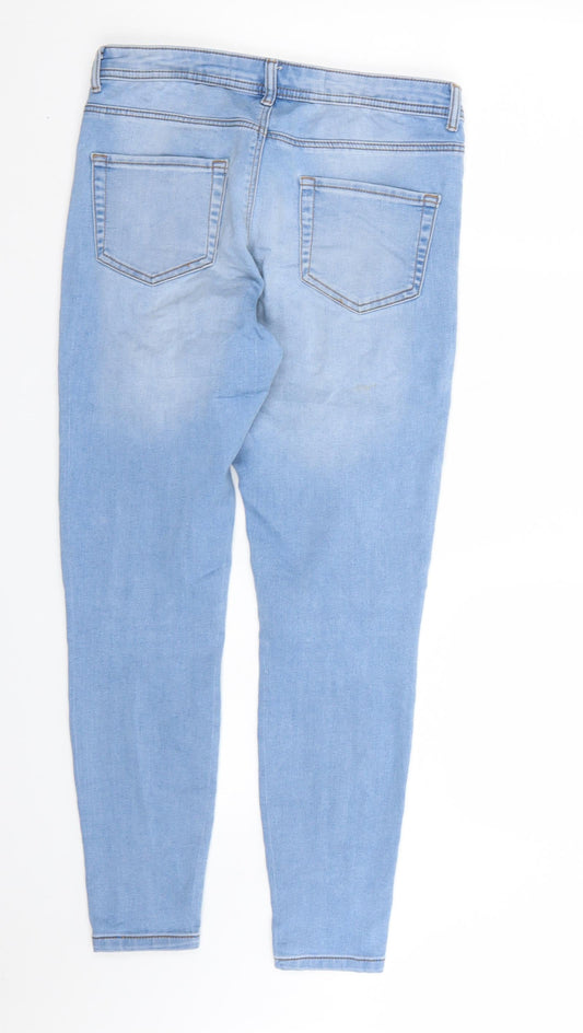 Denim & Co. Womens Blue Denim Skinny Jeans Size 10 L27 in