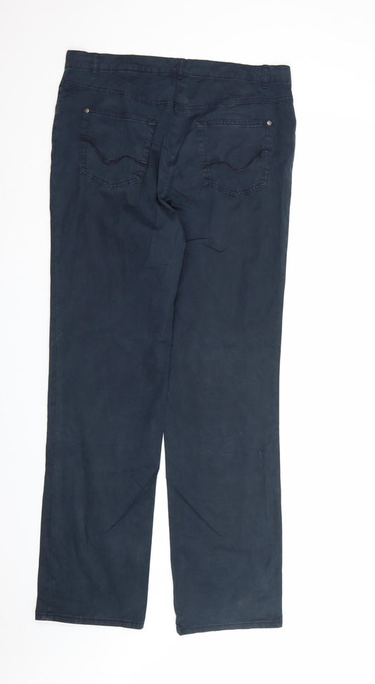 Gerry Weber Womens Blue Chino Trousers Size 16 L33 in