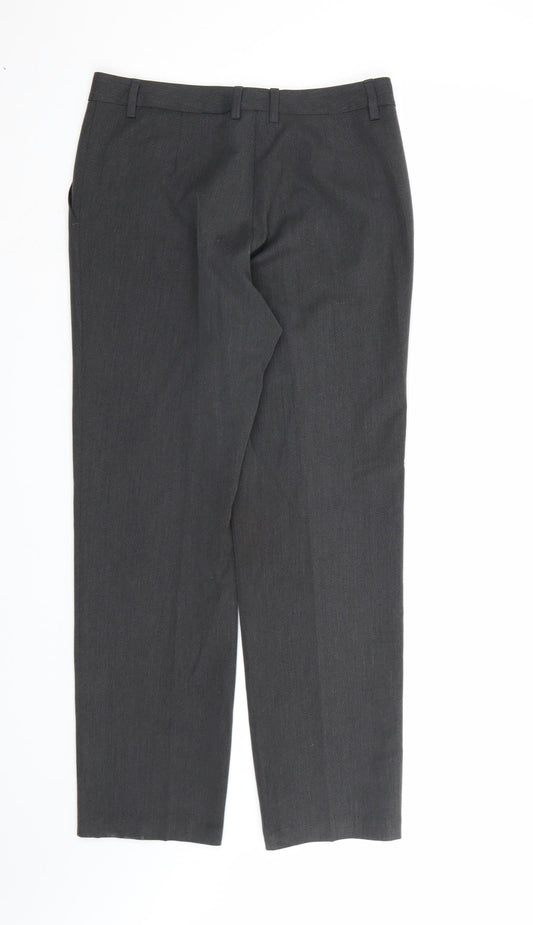Marks and Spencer Womens Grey Rayon Dress Pants Trousers Size 10 L28 in