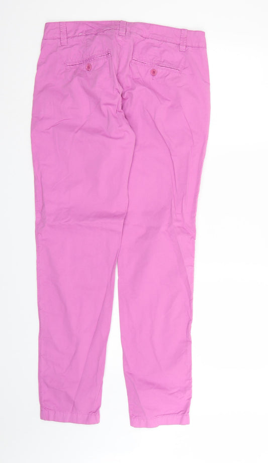 ESPIRIT Womens Purple Chino Trousers Size 12 L32 in