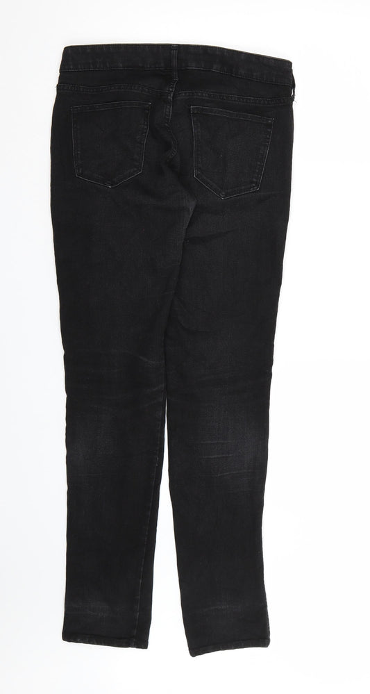 Womens UK Size 32 in Preworn Regular Fit Straight Black Jeans