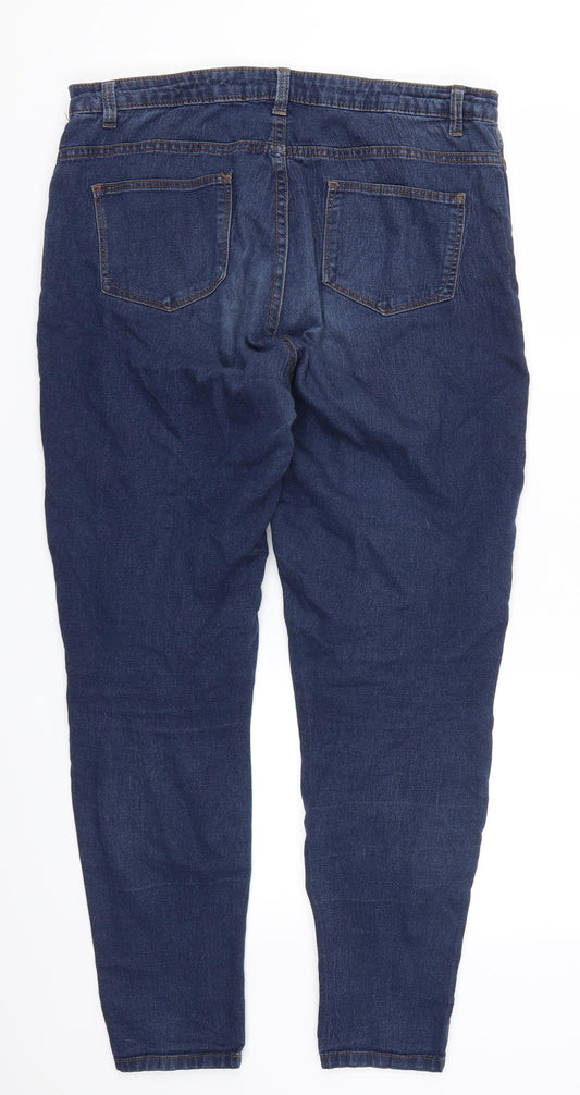 Denim Co Womens Blue Denim Straight Jeans Size 14 L28 in