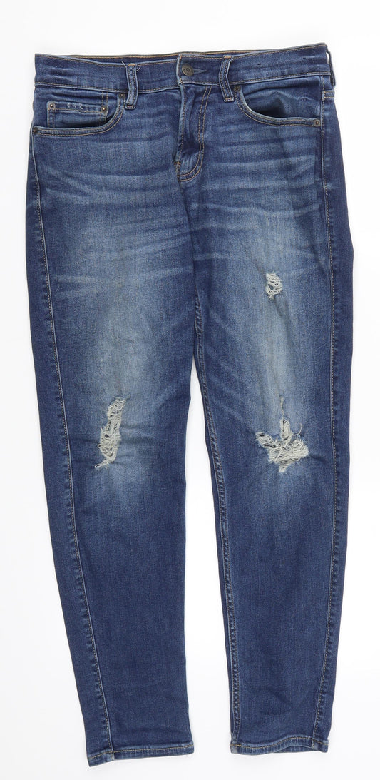 Womens UK Size 29 in Hollister Regular Fit Skinny Blue Jeans