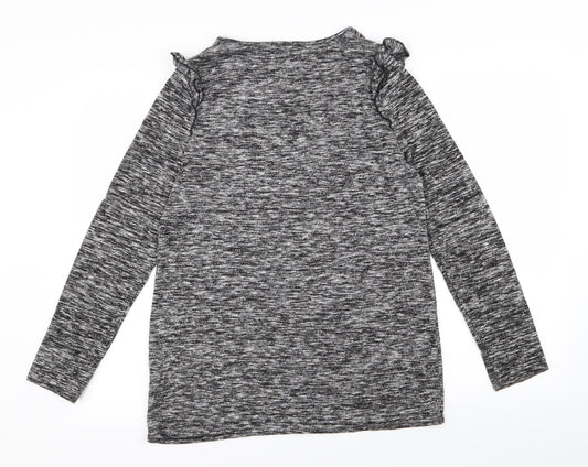 Womens UK Size 14 Papaya Grey Basic T-Shirt