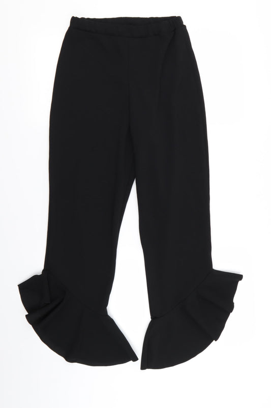 Womens UK Size 10 Quiz Regular Fit Black Trousers